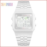 Skmei World time RVS digitale herenhorlo..