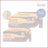 60 stuks Kodak Xtralife batterijen (AA o..