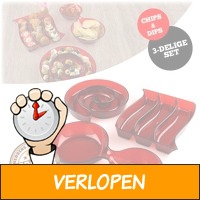 Vrolijke chip-en-dip set