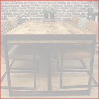 Industriele mangohouten tafel Zara