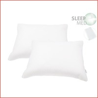 2 x SleepMed memory foam kussen