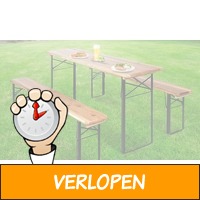 Biertafel met 2 banken