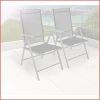 Set van 2 luxe aluminium tuinstoelen