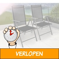 Set van 2 luxe aluminium tuinstoelen