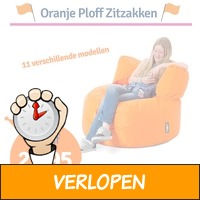 Ploff oranje zitzakken