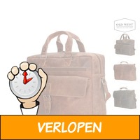 Old West lederen laptoptas