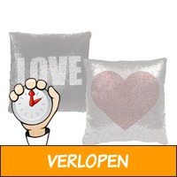 Love pailletten kussen