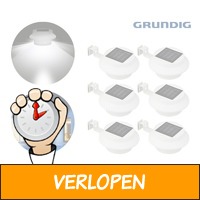 6-pack Grundig LED schuttinglampen op zonne-energie