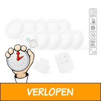 10-pack draadloze LED-spots met 2 afstandsbedieningen