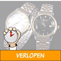 Klassieke RVS Quartz herenhorloge