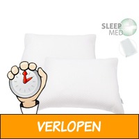 2 x SleepMed memory foam kussen