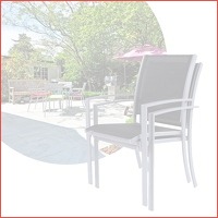 Set van 2 aluminium tuinstoelen