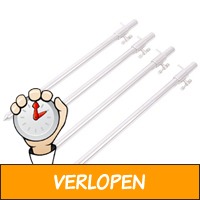 Set van 4 RVS Banksticks 50-90cm