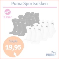 9 paar Puma sportsokken