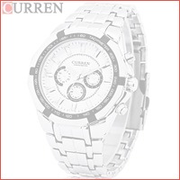 Curren RVS Hardlex Quartz herenhorloge