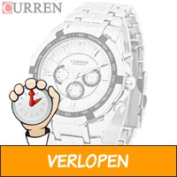 Curren RVS Hardlex Quartz herenhorloge