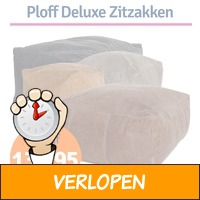 Ploff Deluxe leren poef