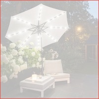 Sfeervolle Solar LED parasol