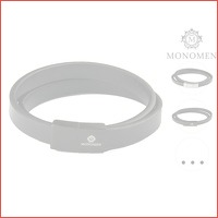 Monomen lederen armband