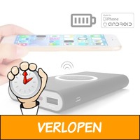 Draadloze Qi telefoonoplader & Powerbank - 10.000 m..