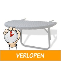 Balkontafel poly rattan zwart