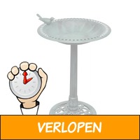 vidaXL vogelbad met decoratief vogeltje