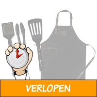 Herman Den Blijker schort en BBQ tools