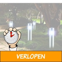 Set van 4 Solar LED Tuinlampen in XL-formaat