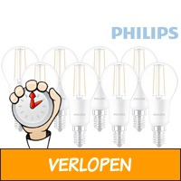 8 x Philips LED Classic dimbare kogellamp