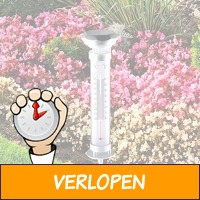 Solar thermometer, buitenthermometer, LED lamp thermome..