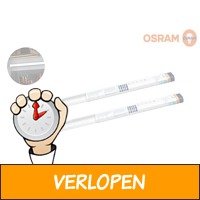 2 x Osram LED-buis met armatuur