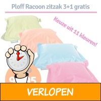 Ploff Racoon Zitzak 3+1 Gratis