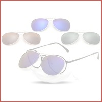 Clip-on aviator zonnebril