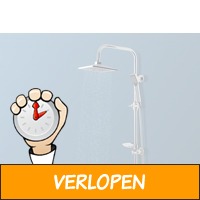 Verchroomde RVS regendouche met afneembare handdouche