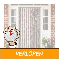 vidaXL Insectengordijn 90 x 220 cm bruin-beige