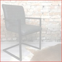 Industriele black framed eetkamerstoelen