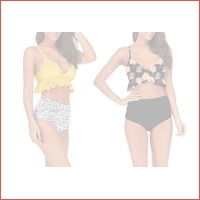 High waisted ruffle bikini in de aanbied..