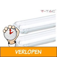 2 x V-Tac TL-armatuur met LED-buizen