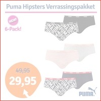 6-pack Puma hipsters verrassingspakket