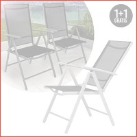 2 x klapbare aluminium tuinstoelen