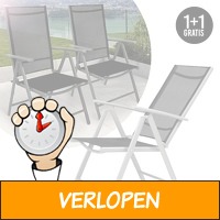 2 x klapbare aluminium tuinstoelen