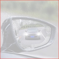 Regenbestendige spiegelsticker voor auto