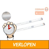 2 x Osram LED-buis met armatuur