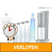 Sodastream Crystal met 4 karaffen en 4 glazen