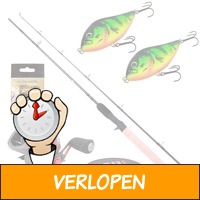 Jerkbait Set met Spro Reel, Ultimate hengel en accessoi..