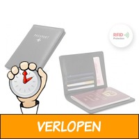 RFID Paspoort Hoes - Kunstleer - Plaats voor 5 extra pa..