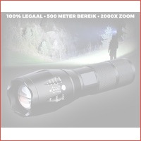 Militaire zaklamp met 500 meter bereik