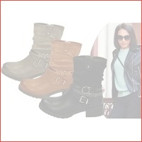 Belted biker boots