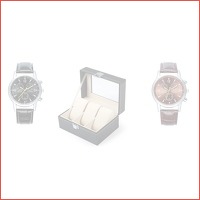 Luxe horlogebox voor 3 horloges + 2 grat..