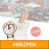 5-delige complete fondueset